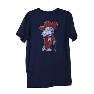 Retro Brand University of Mississippi Ole Miss Rebels Pocket Navy Shirt M